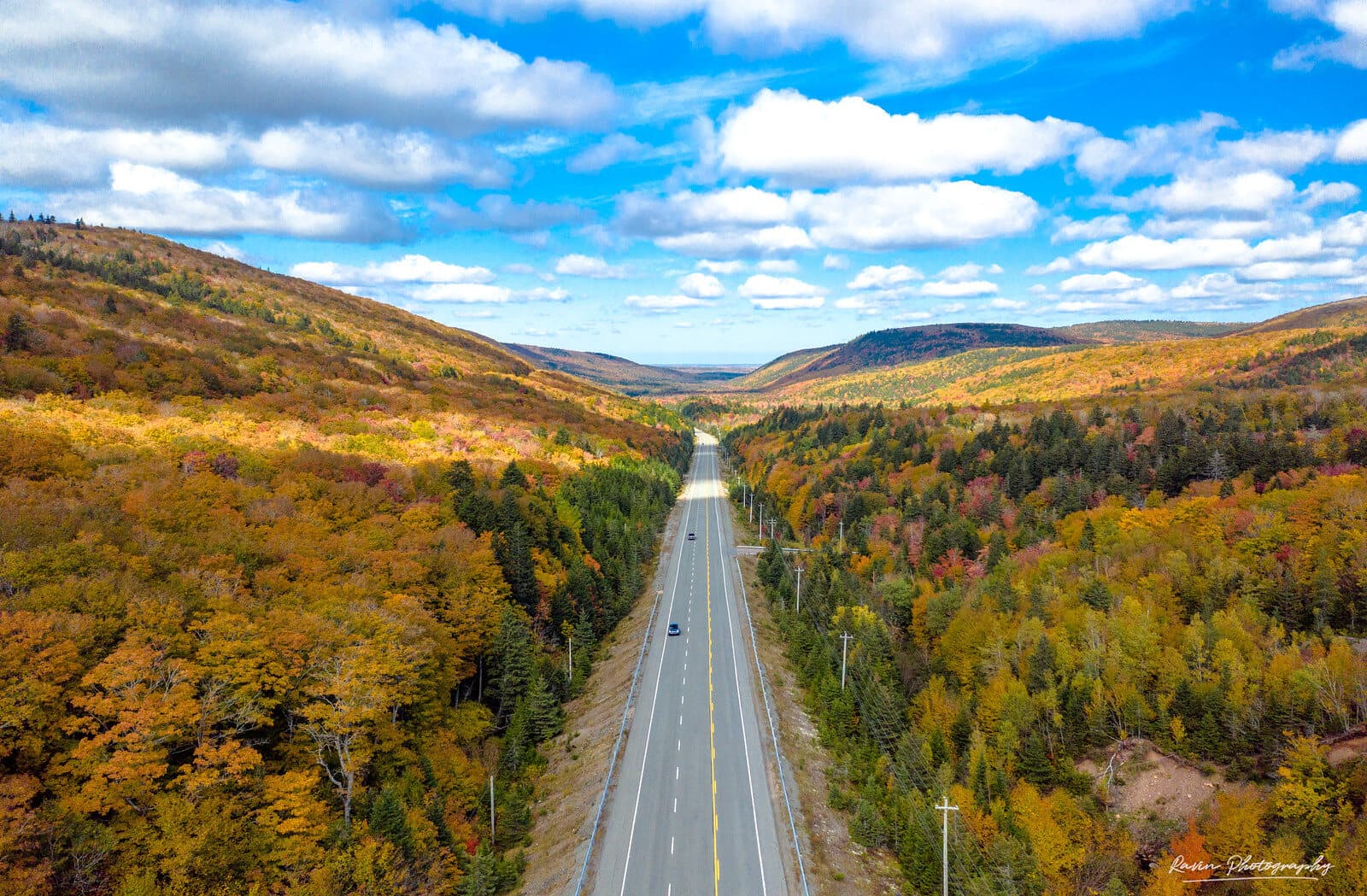 Aerial landscape photograph from Nova Scotia by Ravin Photography